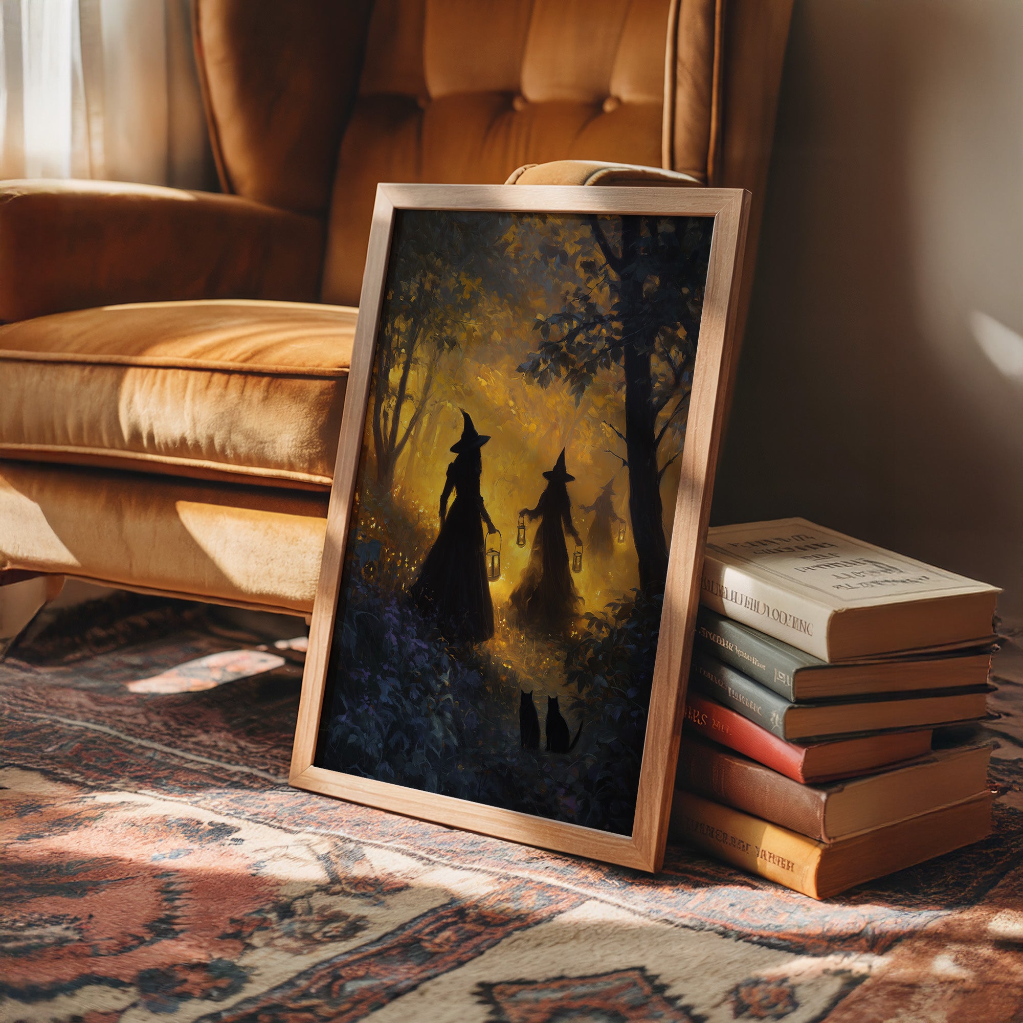 Witches Gather Under Amber Skies