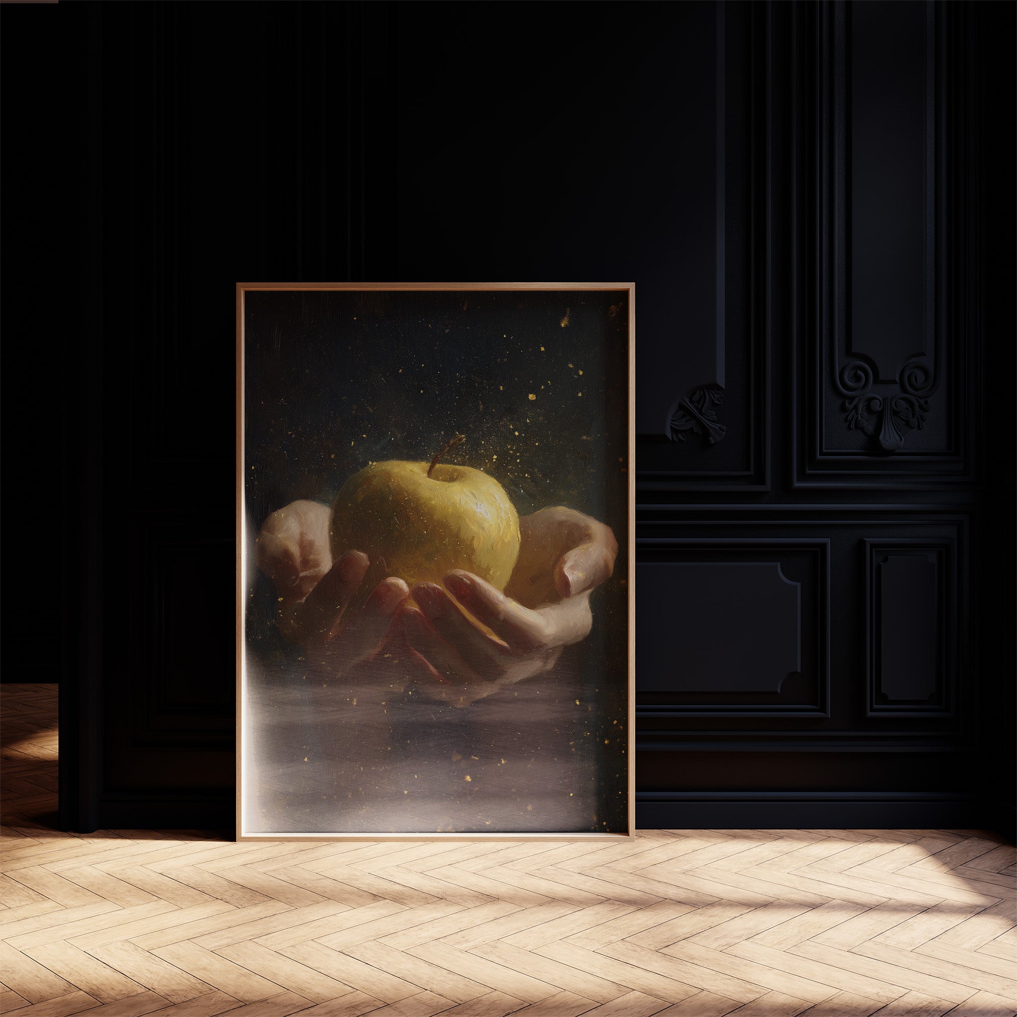 Golden Fruit In Offered Hands