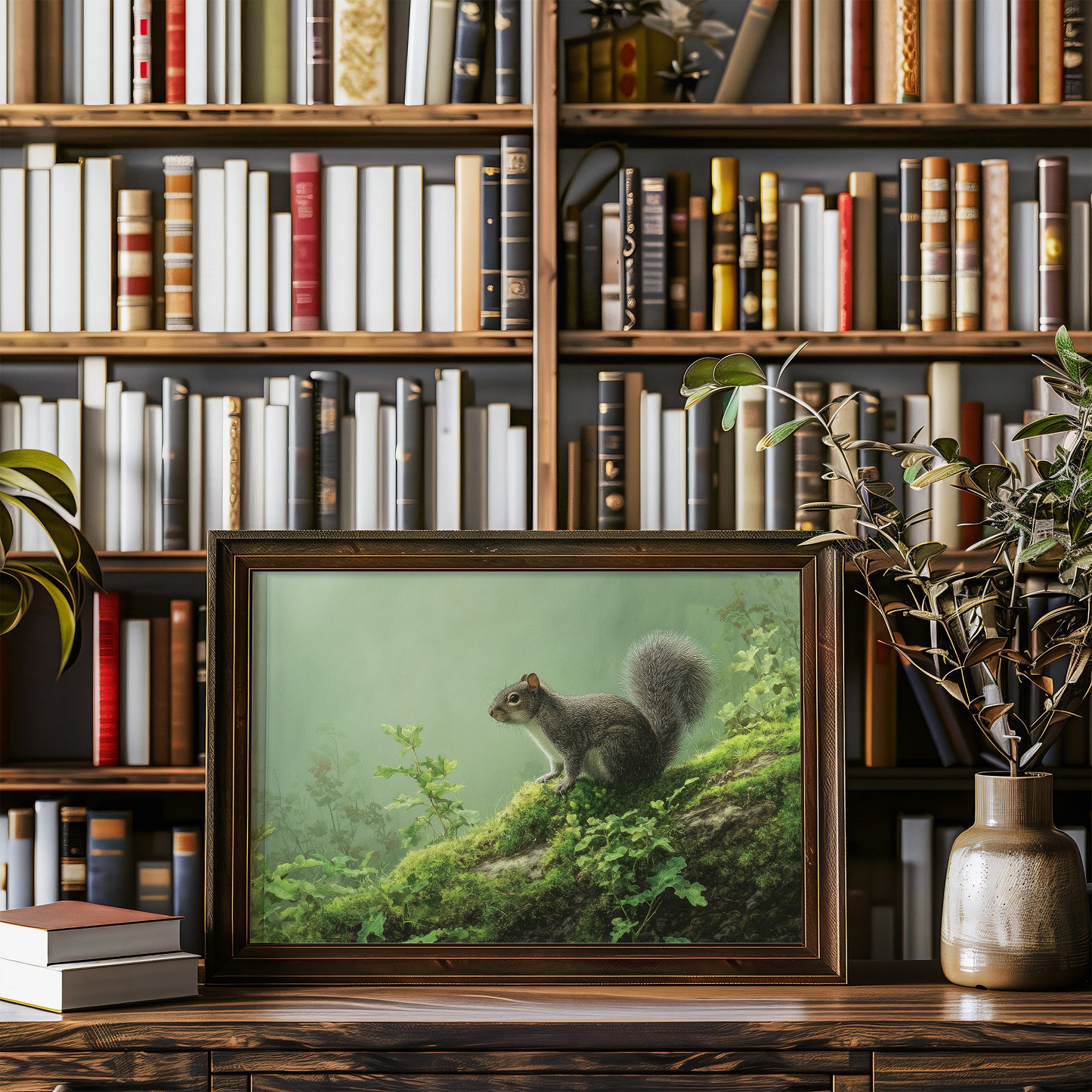 Woodland Sentinel Among Literary Treasures