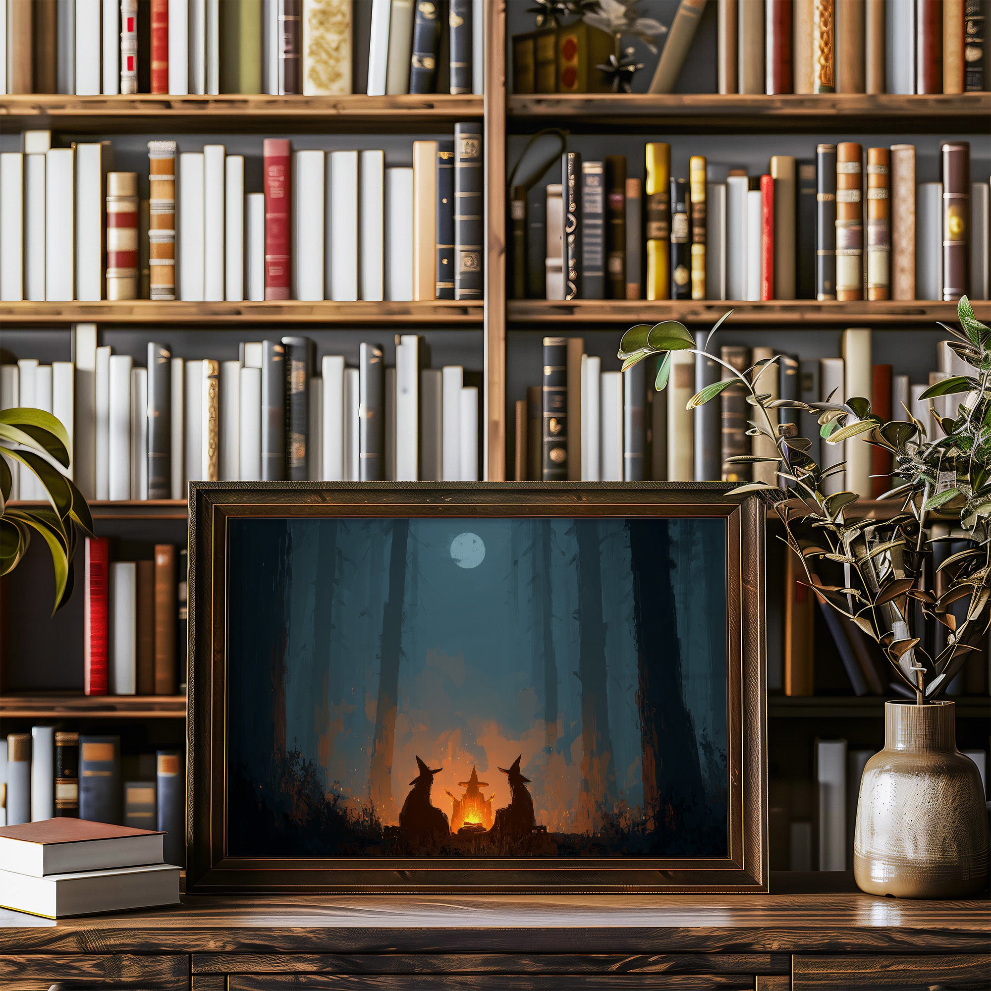 Witches Gather Under Pale Moon