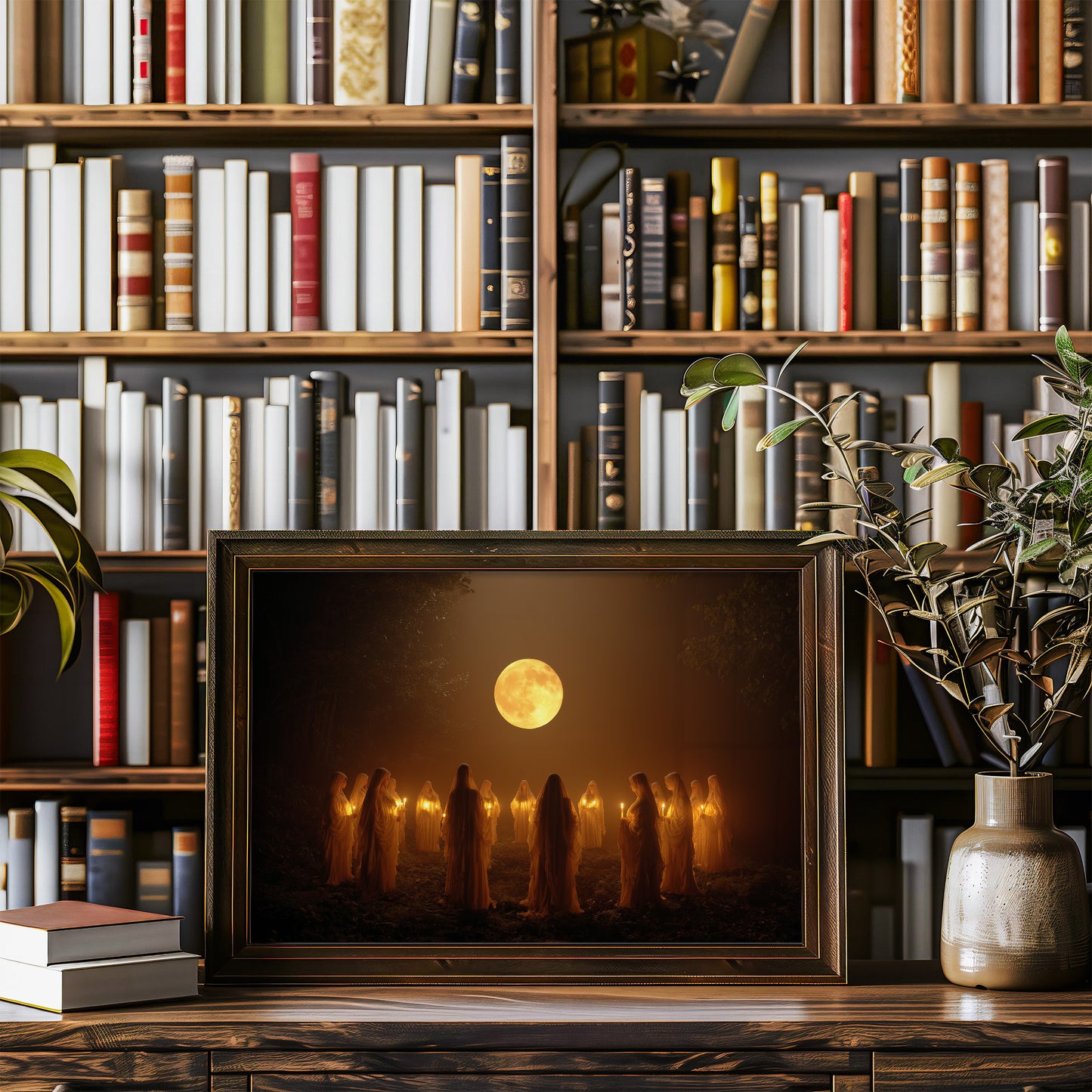 Ancient Circle Under Harvest Moon