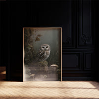 Woodland Sage On Misty Perch