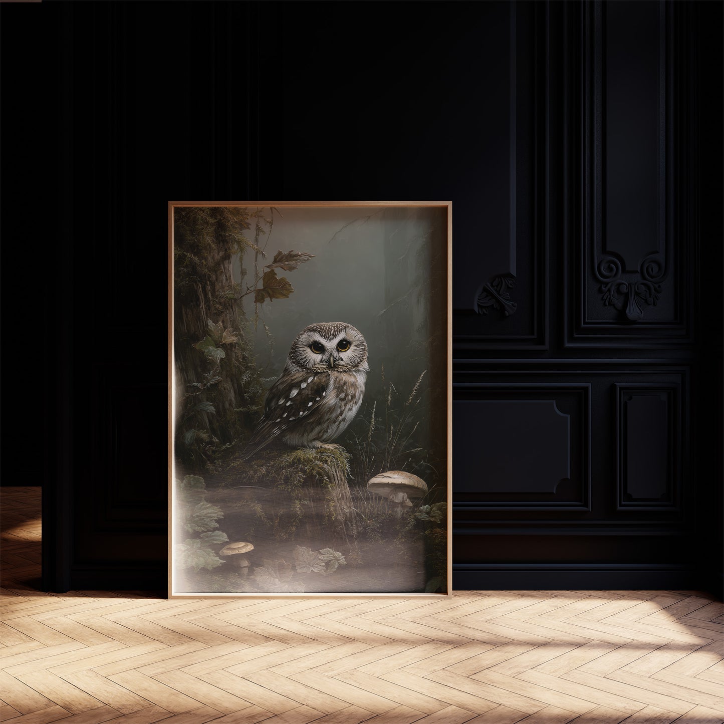 Woodland Sage On Misty Perch