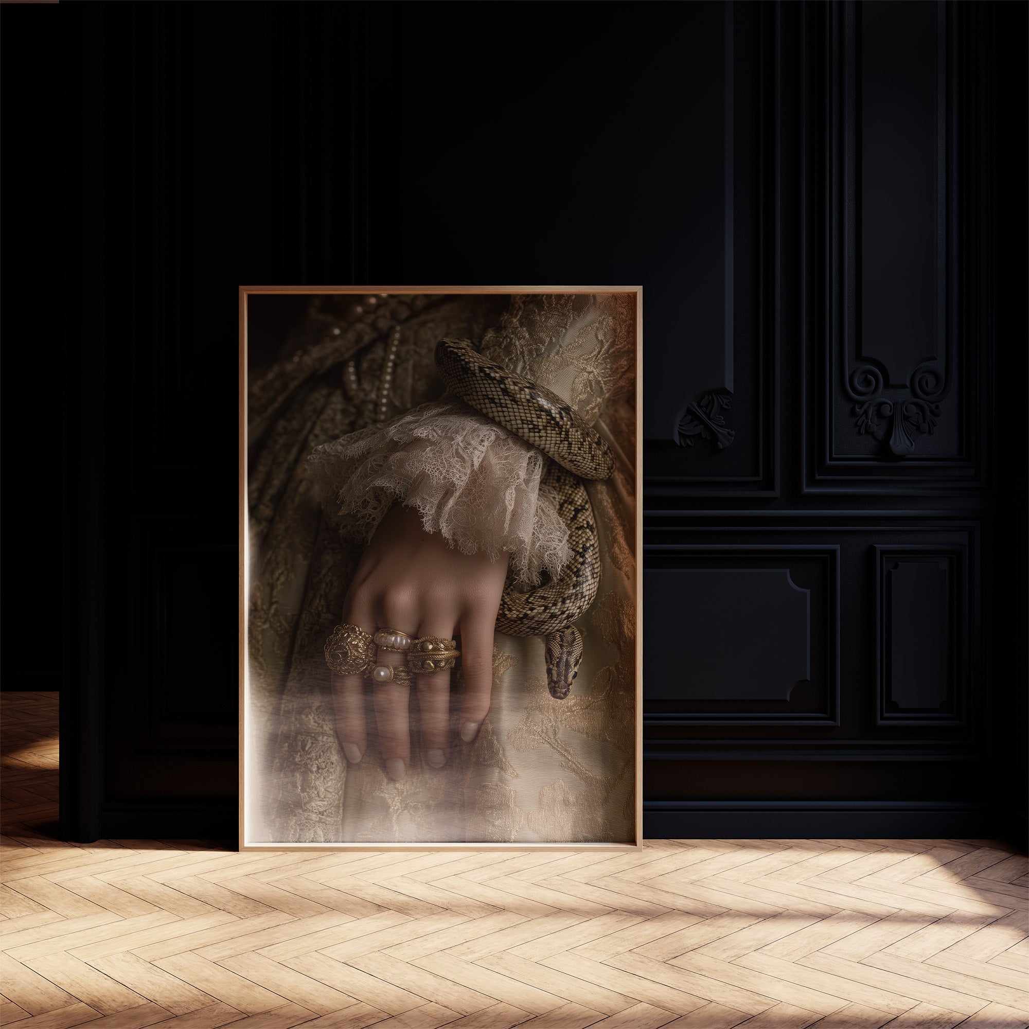 Serpent Coils Through Ancient Lace