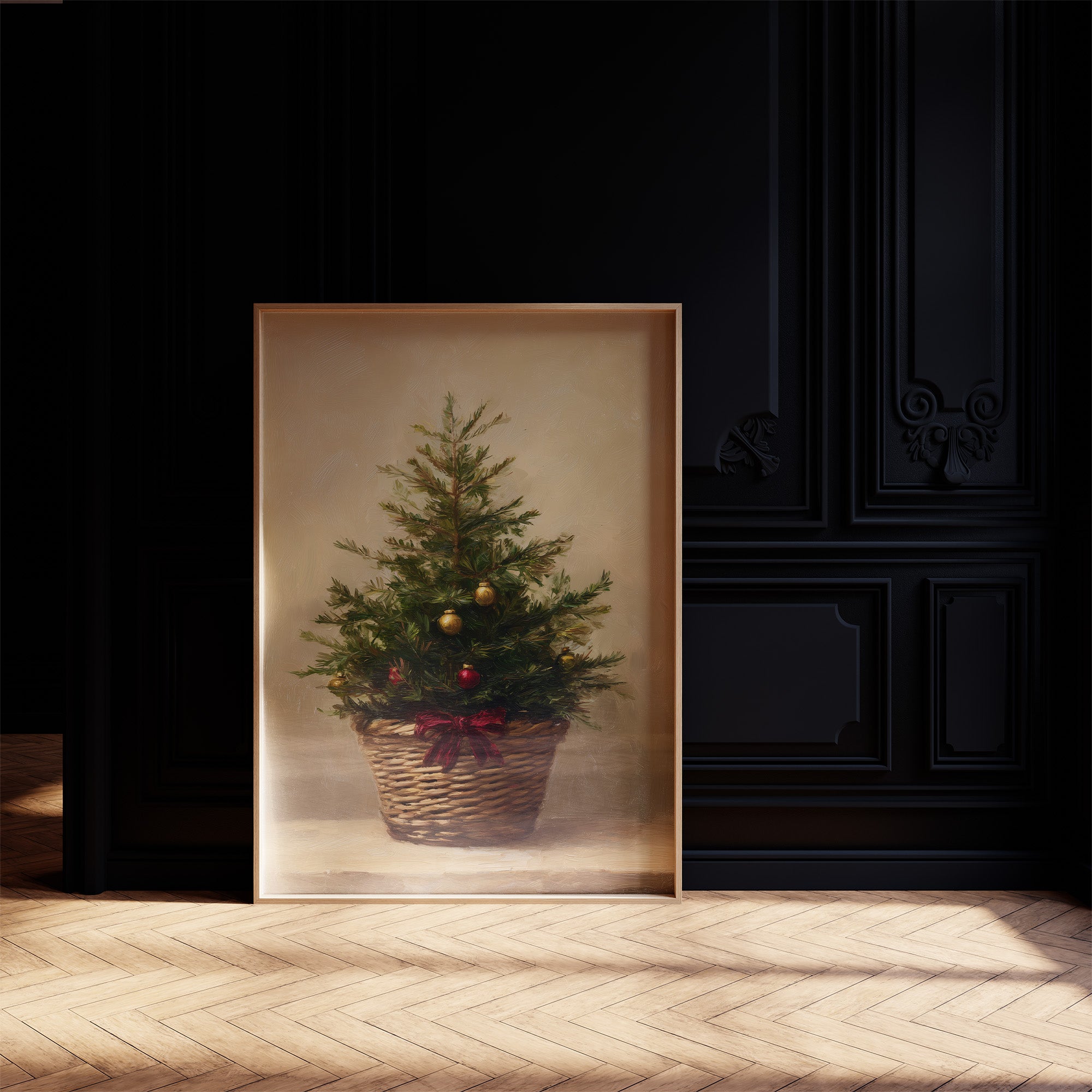 Evergreen Simplicity Against Dark Walls