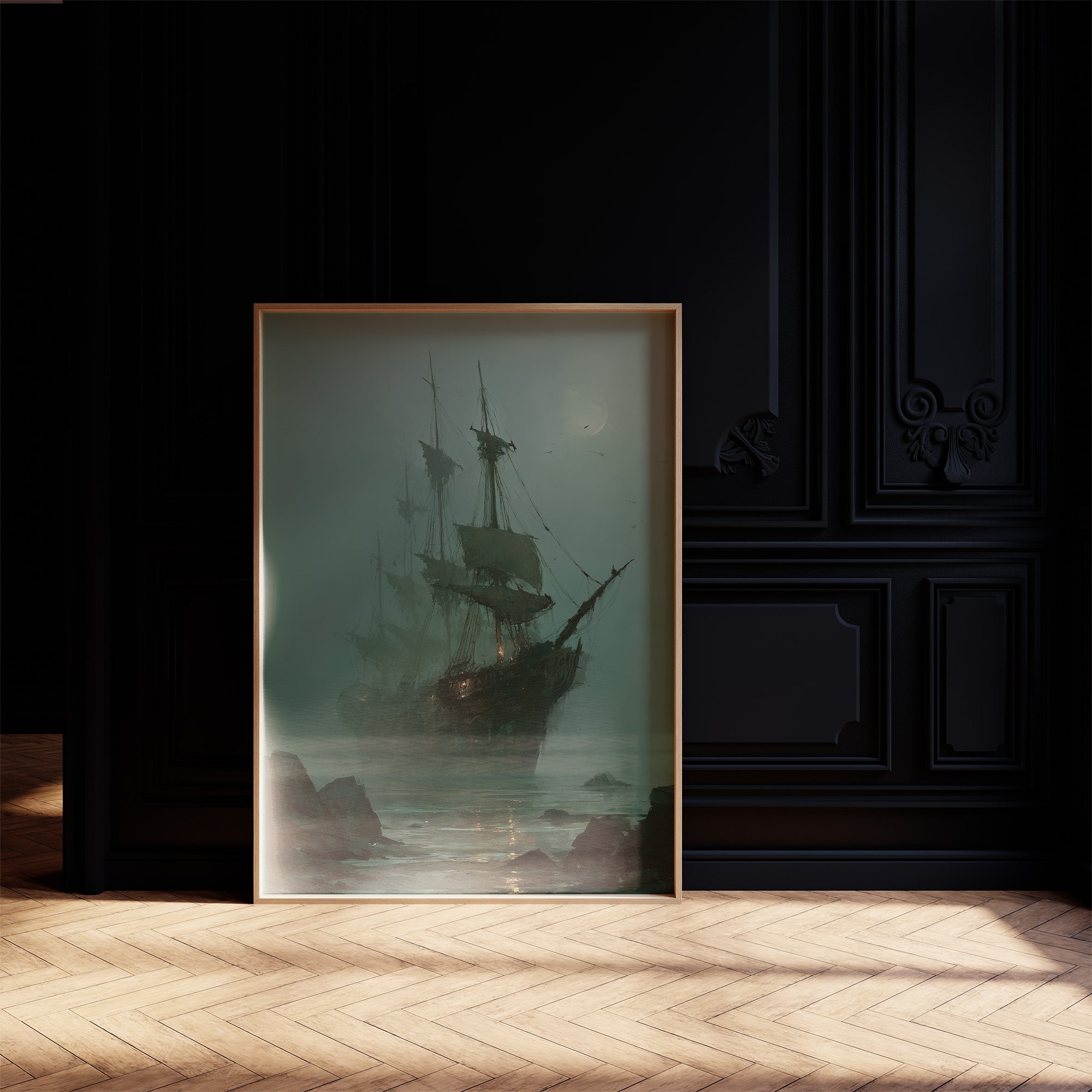 Phantom Vessel In Misty Waters