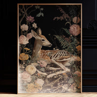 Fawn Bones Among Garden Blooms