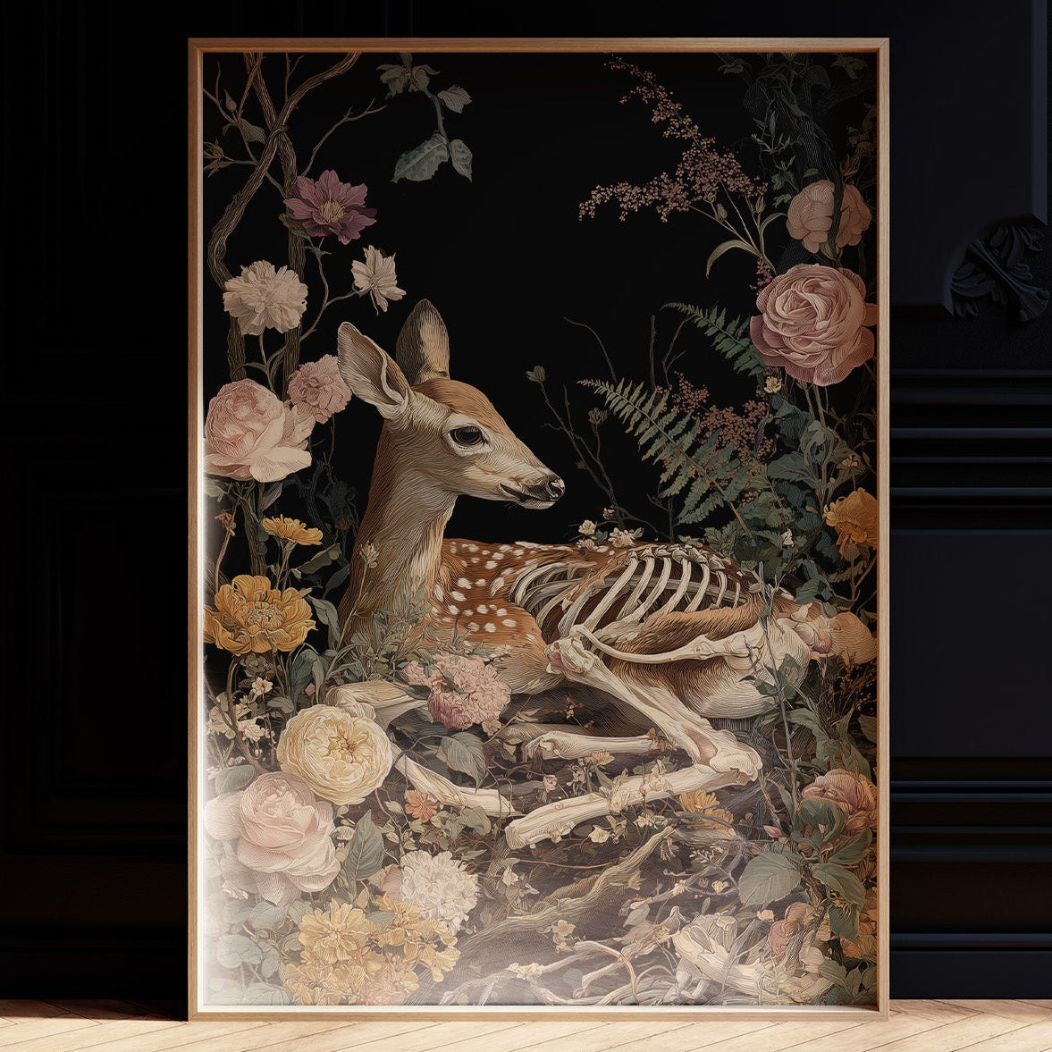 Fawn Bones Among Garden Blooms