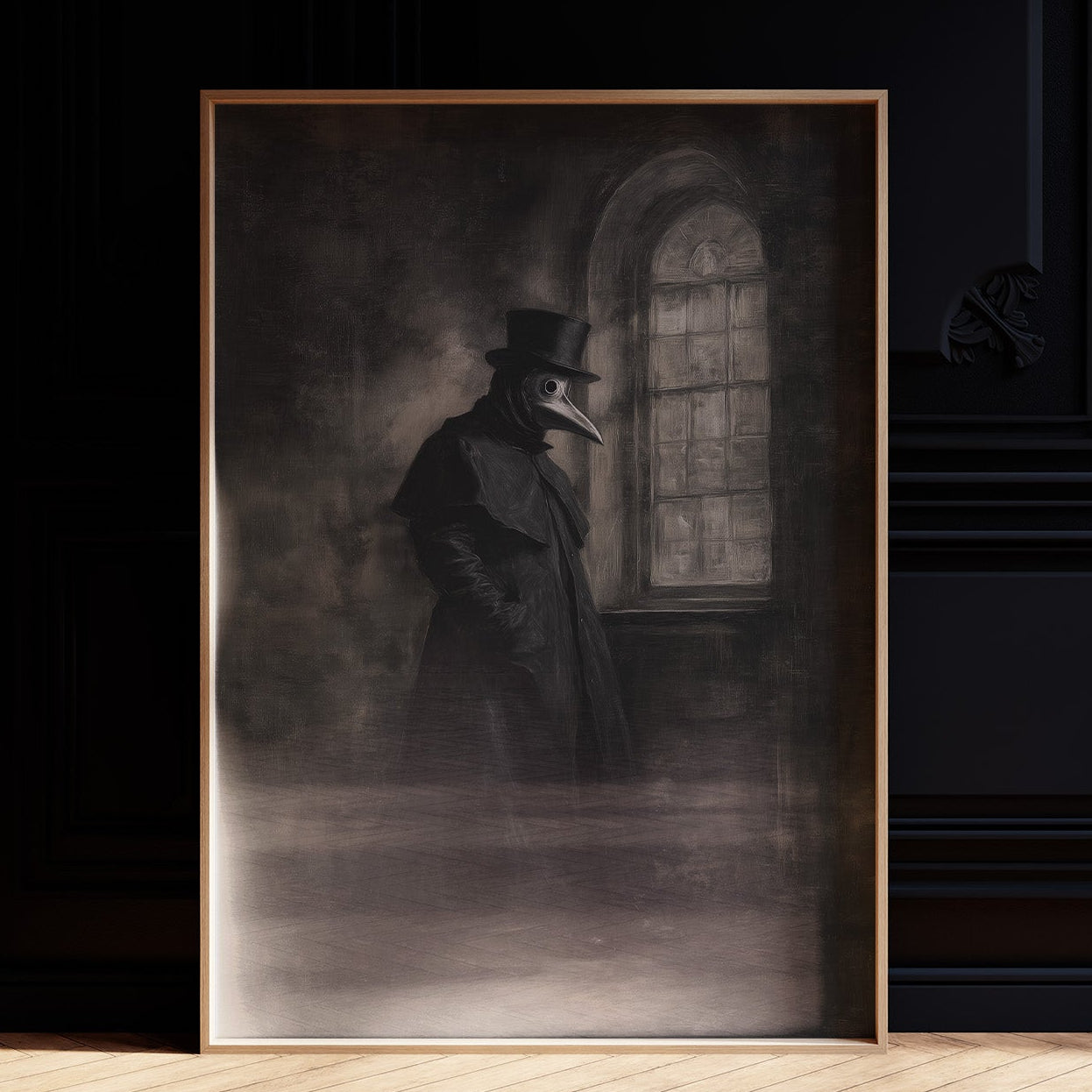 Plague Doctor Awaits Dawn's Call