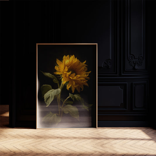 Golden Bloom Against Midnight Walls