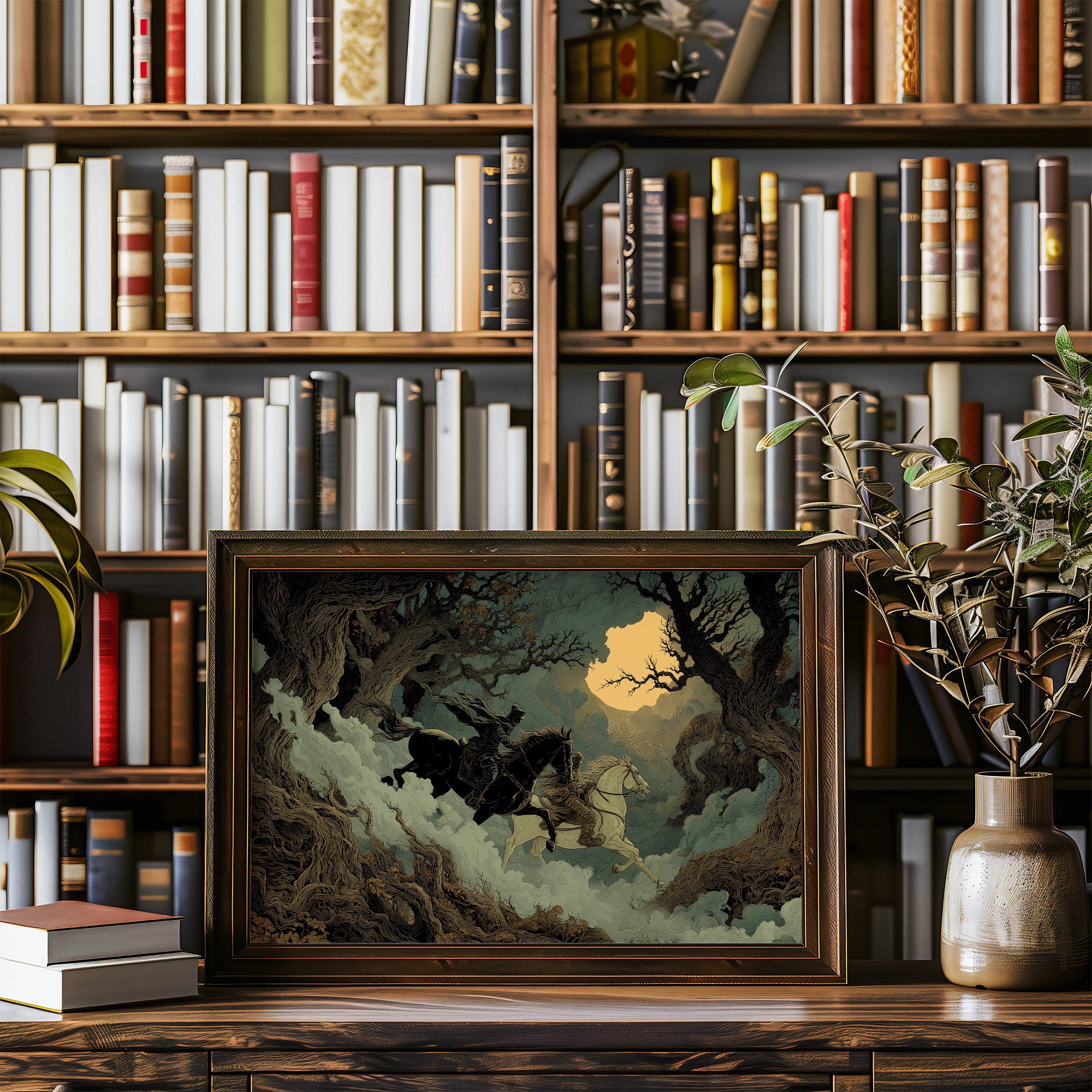 Riders Chase Amber Moon Light