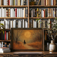 Autumn Path Under Harvest Moon