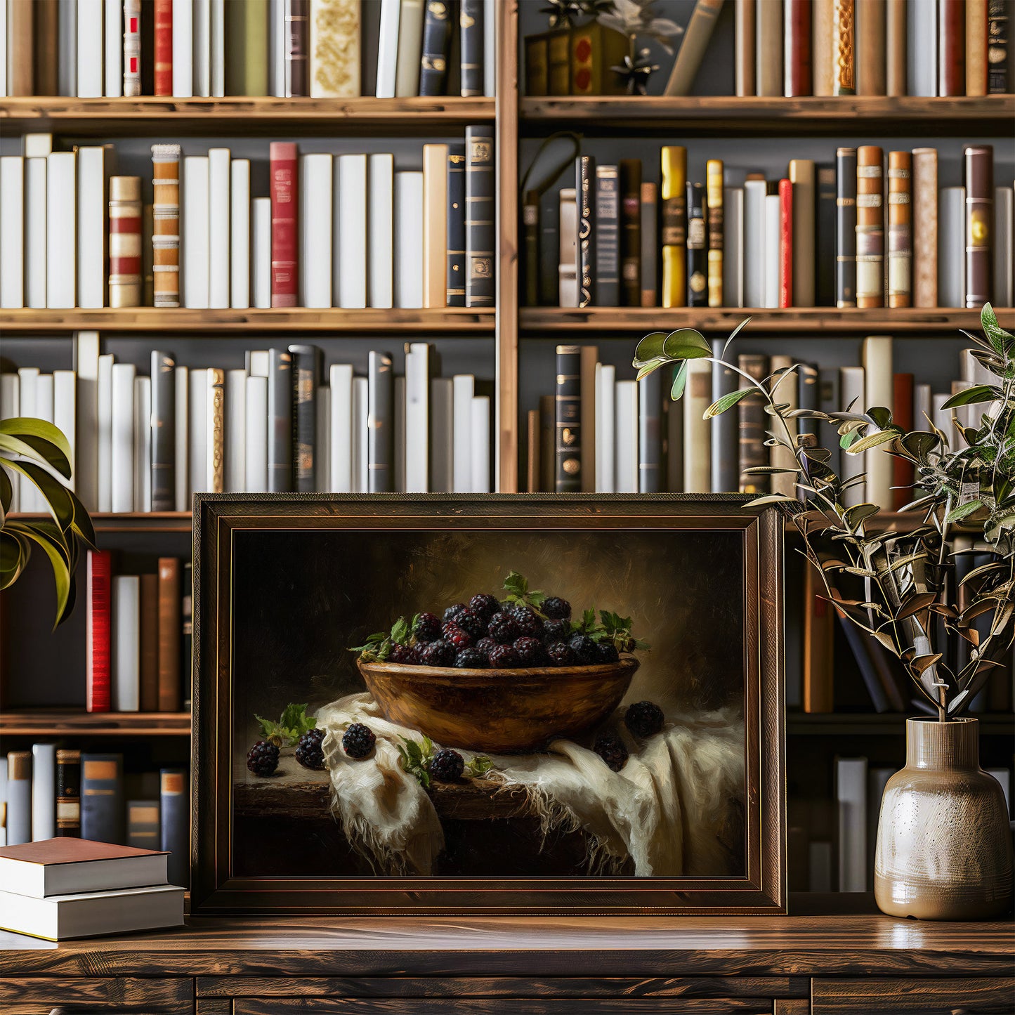 Blackberry Harvest Among Literary Treasures