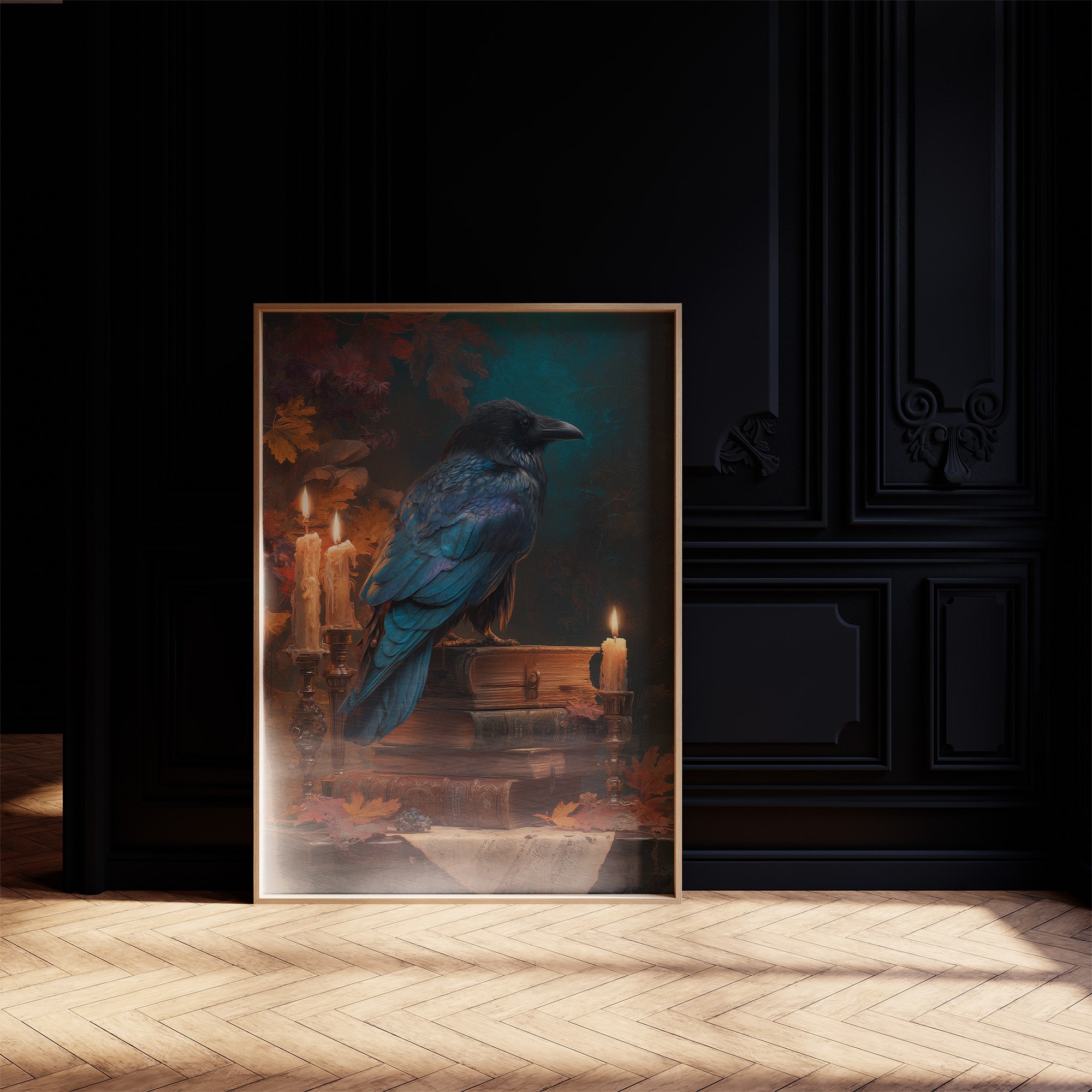 Raven Perches Among Ancient Stories