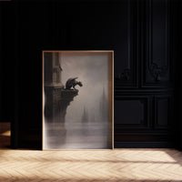 Ancient Sentinel Watches Foggy Spires