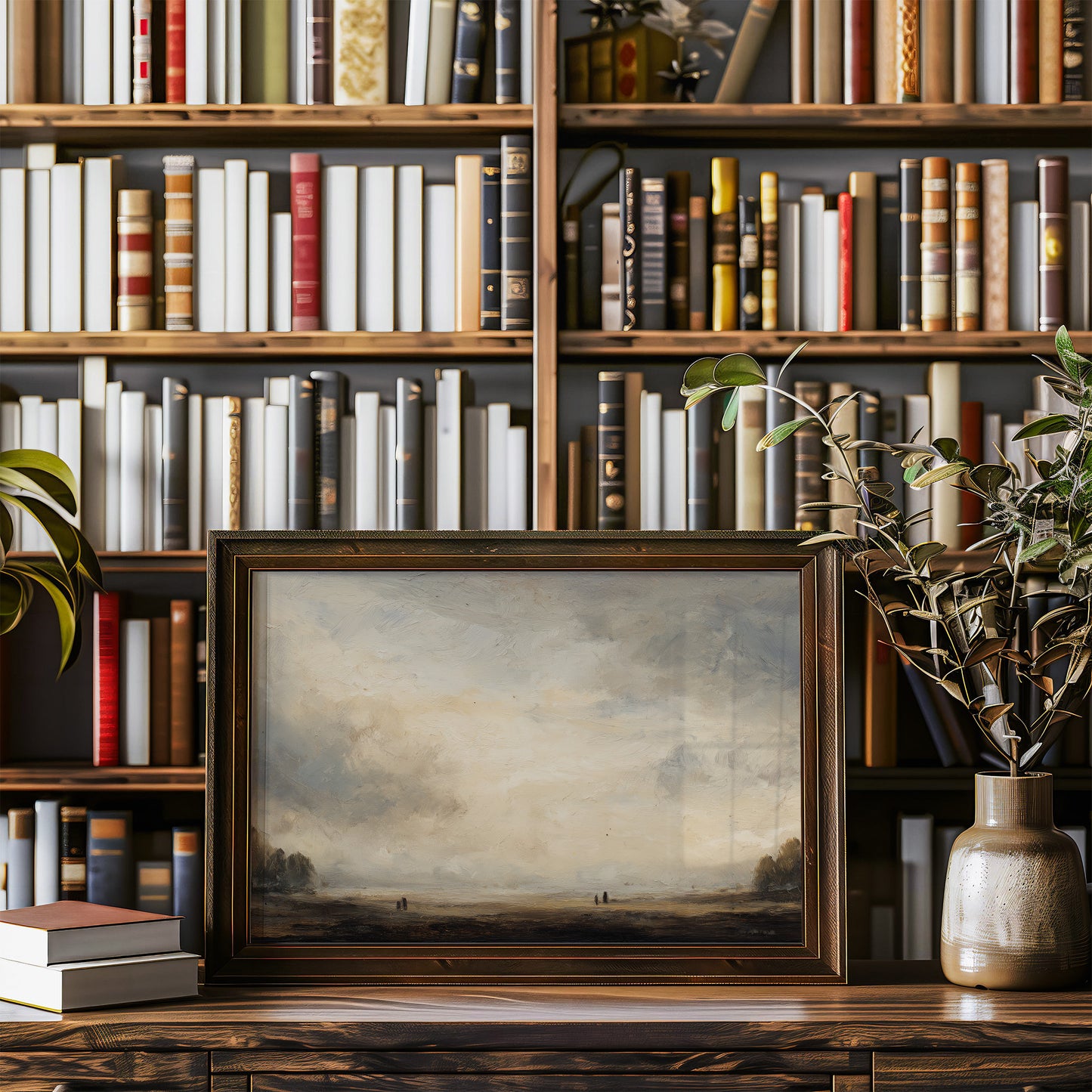 Coastal Mist Among Literary Treasures