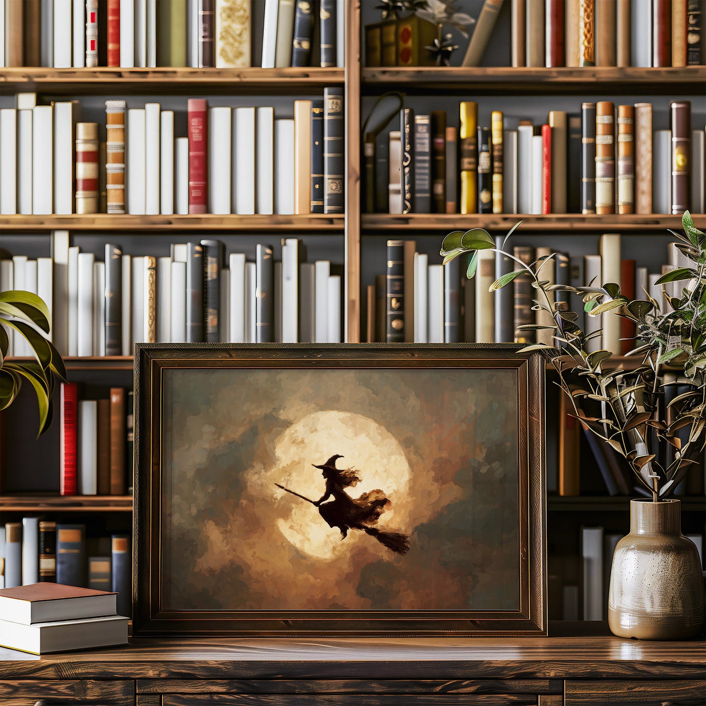 Autumn Flight Across Harvest Moon