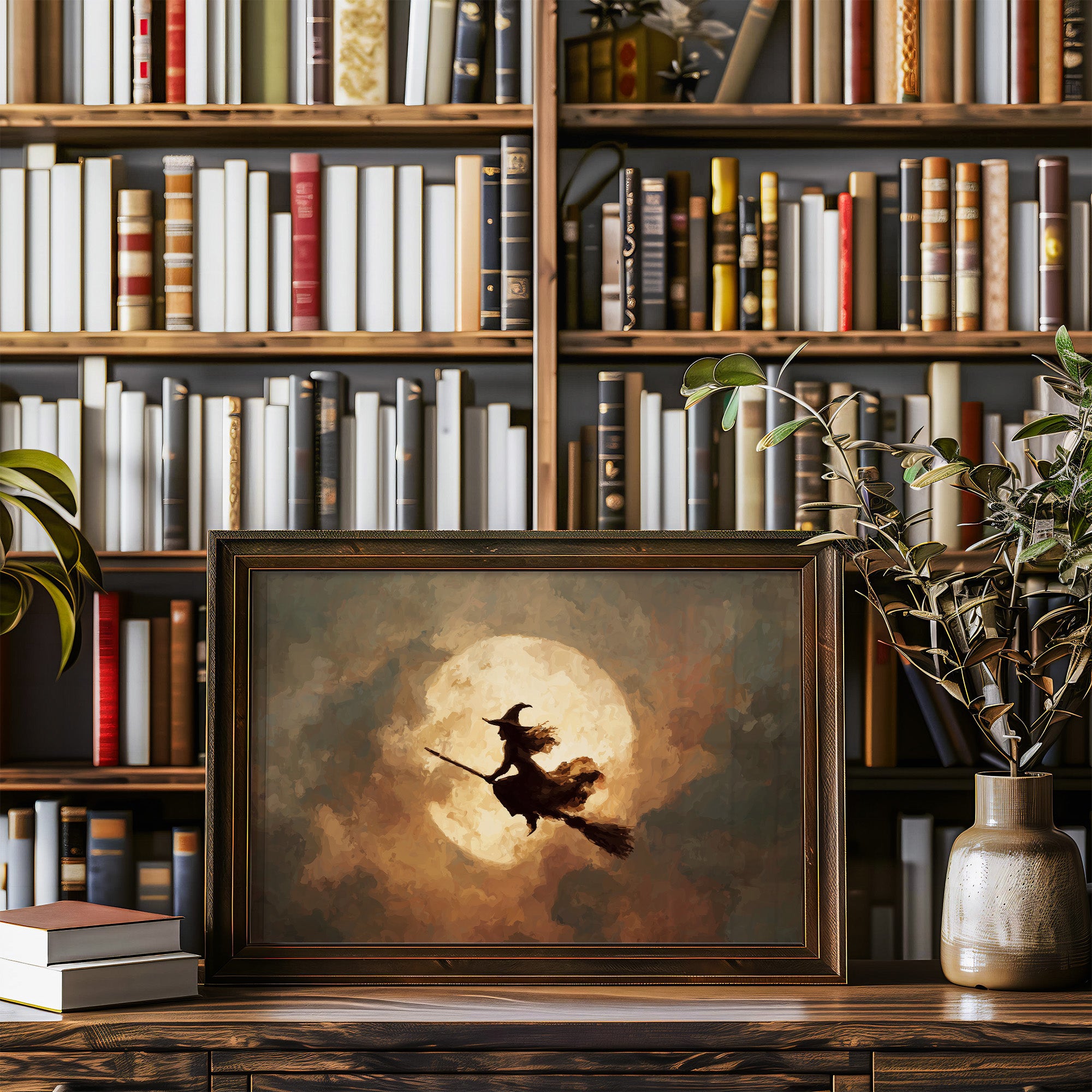 Autumn Flight Across Harvest Moon