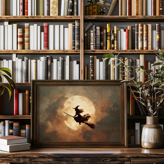 Autumn Flight Across Harvest Moon