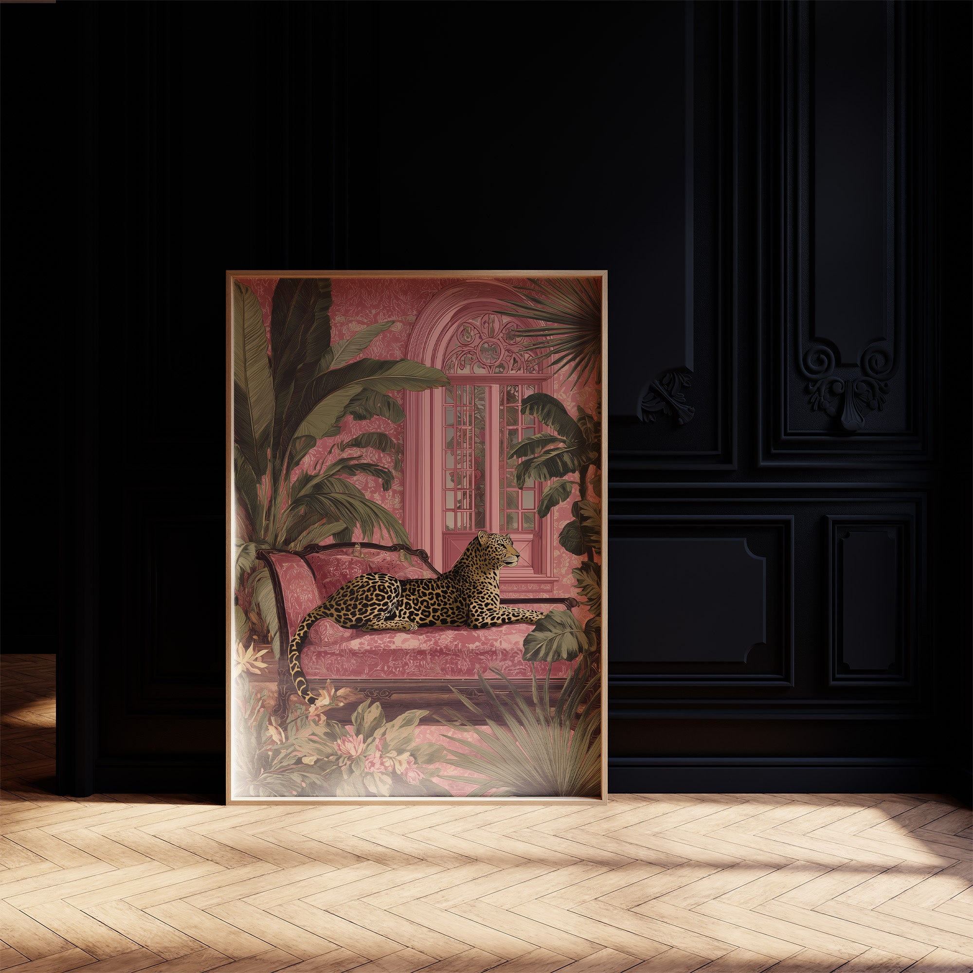 Jungle Royalty On Rose Velvet