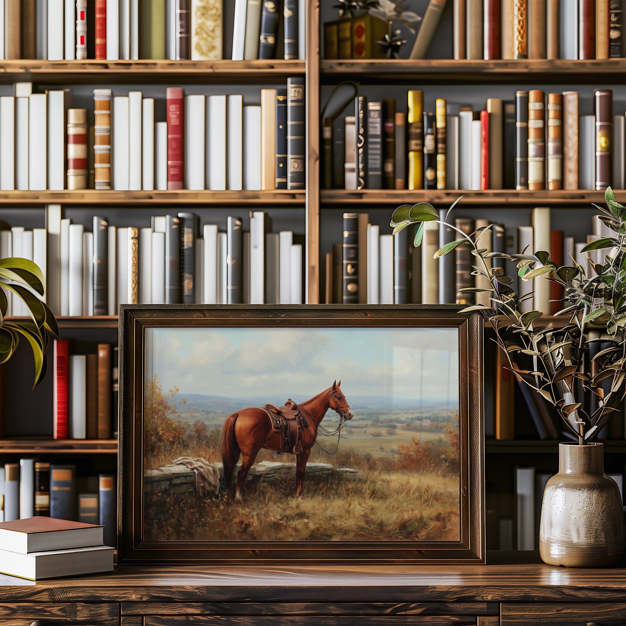 Chestnut Companion Awaits The Rider