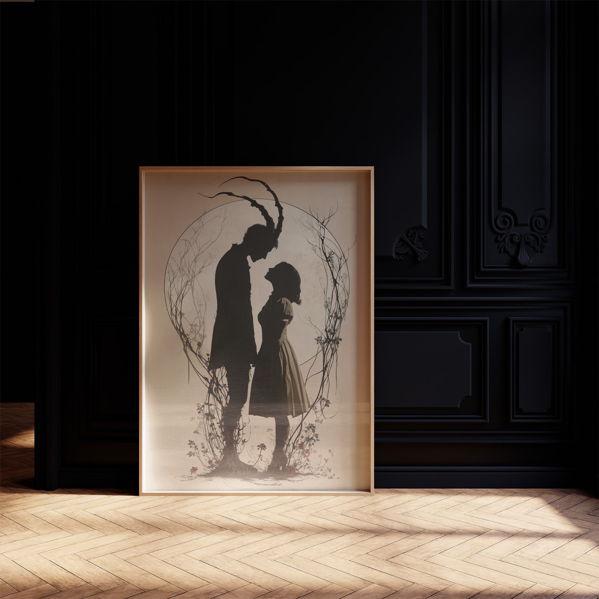 Moonlit Silhouettes In Ancient Tale