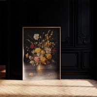 Golden Blooms Against Midnight Walls