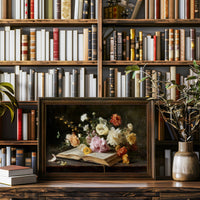 Blooms Rest On Literary Pages