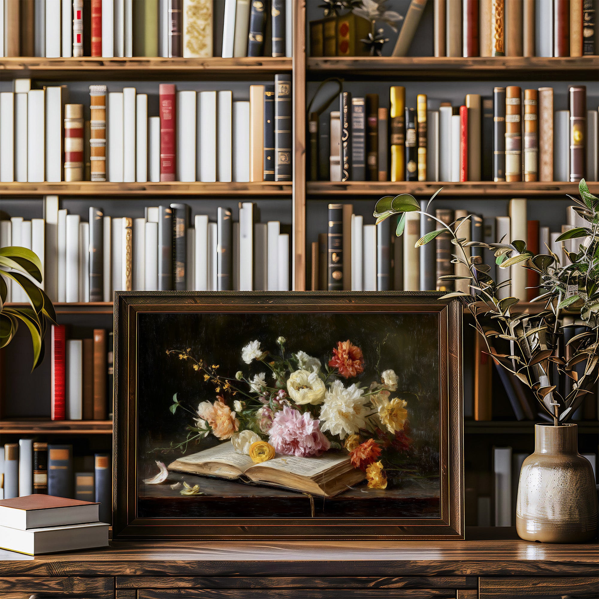 Blooms Rest On Literary Pages