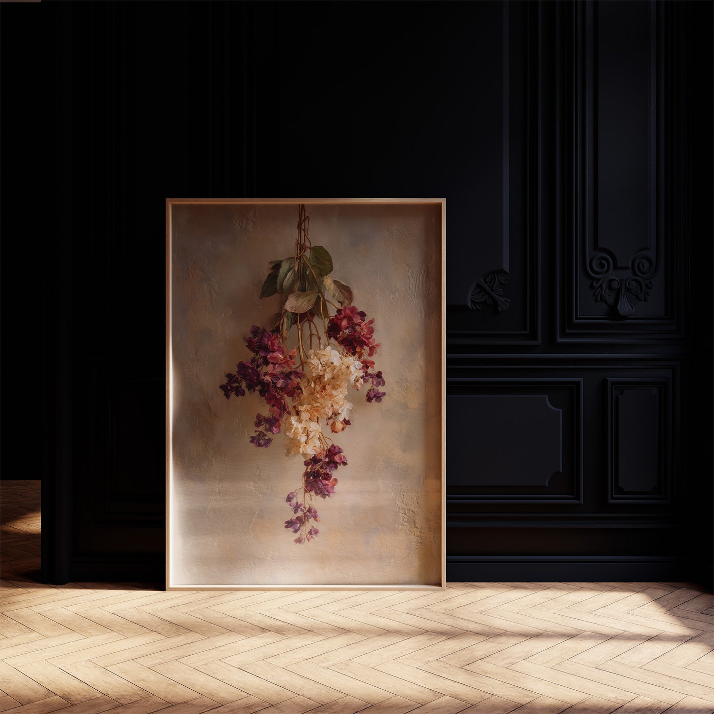 Faded Blooms Against Autumn Light