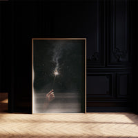 Midnight Spark Between Fingers