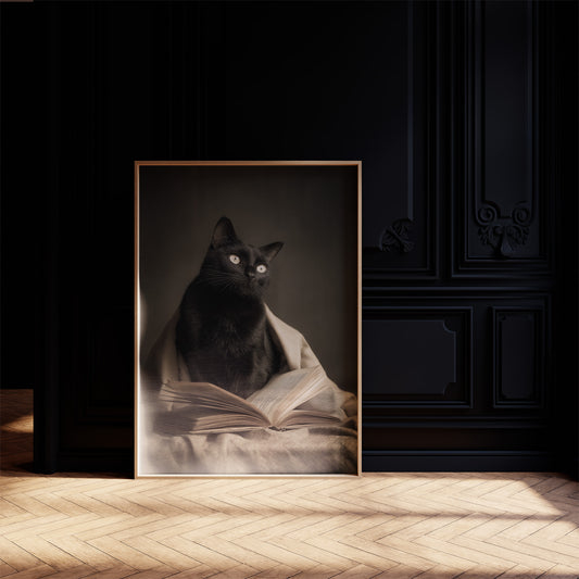 Midnight Scholar With Luminous Eyes