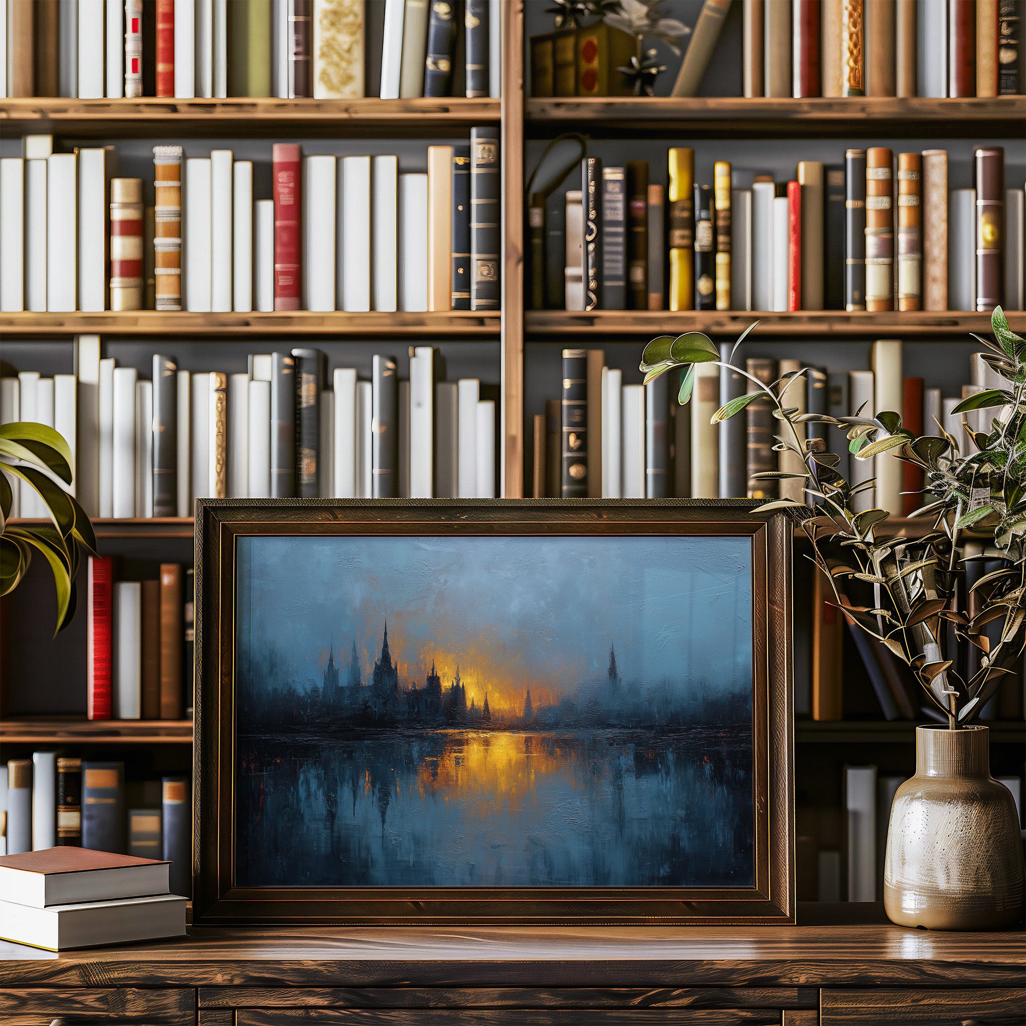 Distant City Burns At Dusk