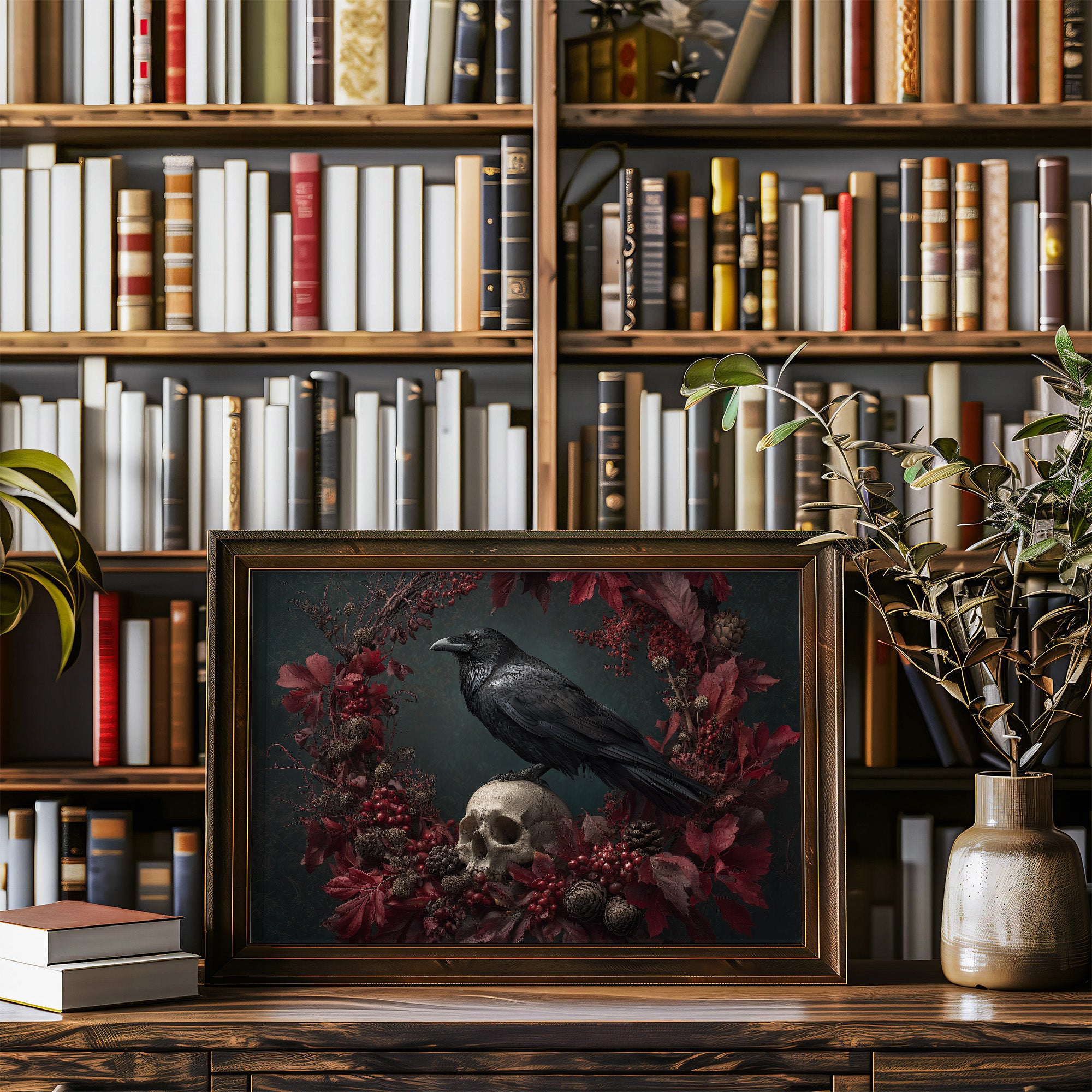 Raven's Crimson Autumn Vigil