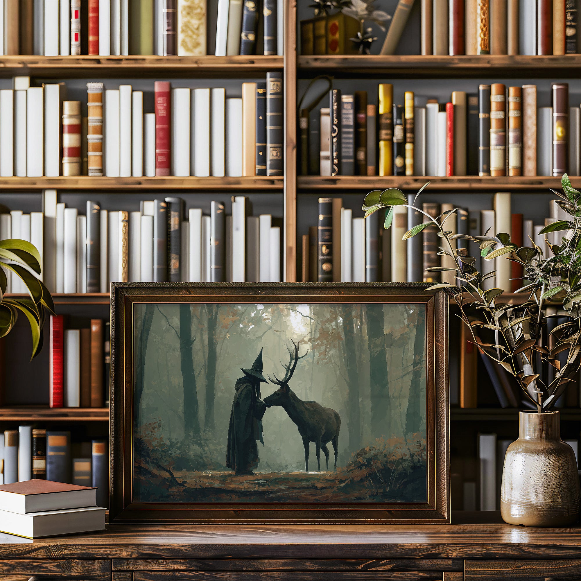 Forest Keeper Meets Ancient Stag