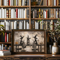 Moonlit Sisters Toast Autumn Spirits