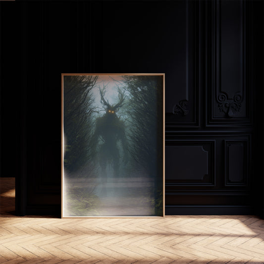 Forest Sentinel With Glowing Eyes