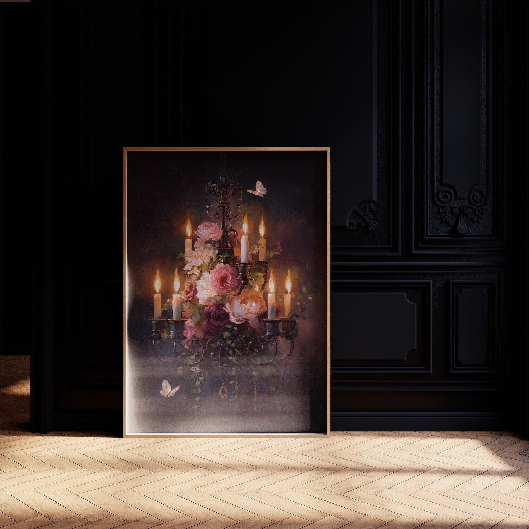 Candlelight Beckons Moths And Blooms