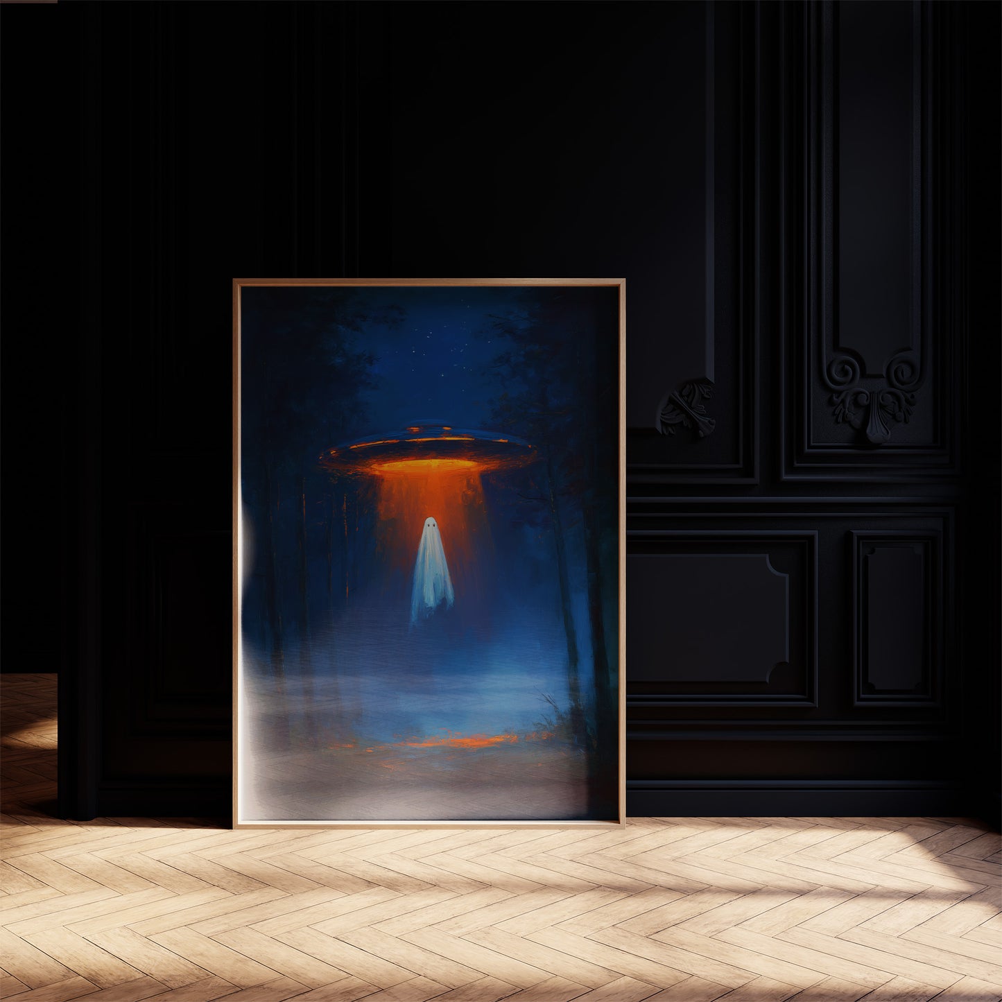 Cosmic Visitor Meets Midnight Forest