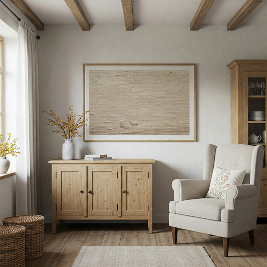 Tiny Figures Across Textured Plains