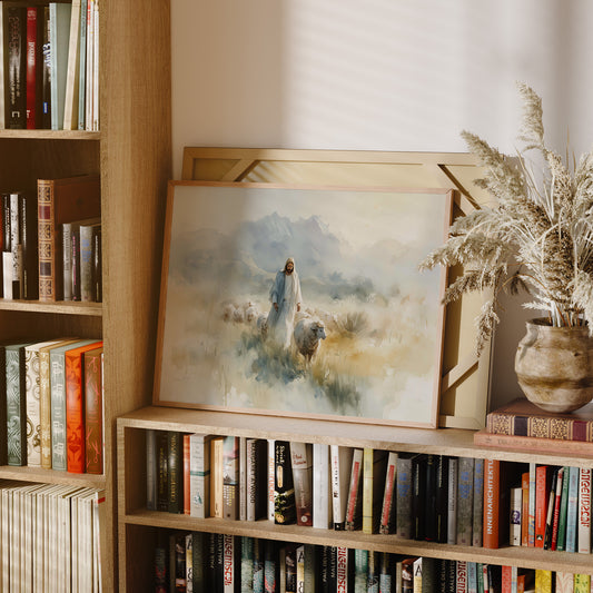 Gentle Shepherd Among Misty Hills