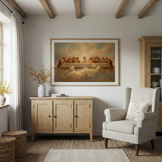 Sacred Gathering Among Golden Clouds