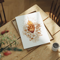 Sacred Flame Among Lily Petals