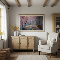 Solitary Path Through Blossom Light