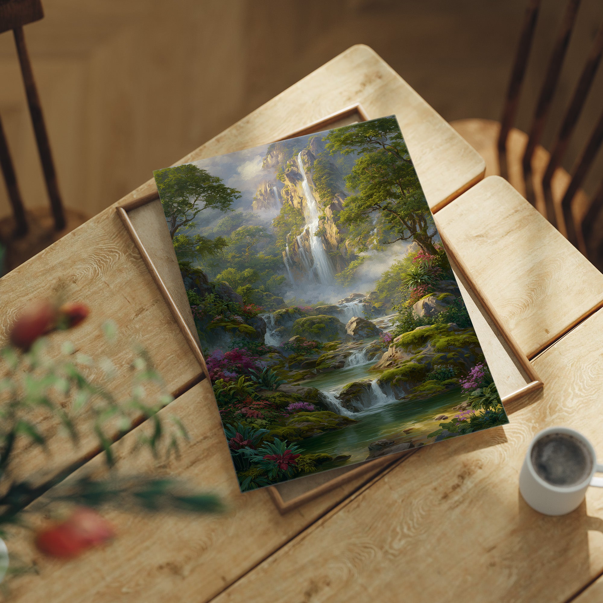 Cascading Waters Through Emerald Valleys