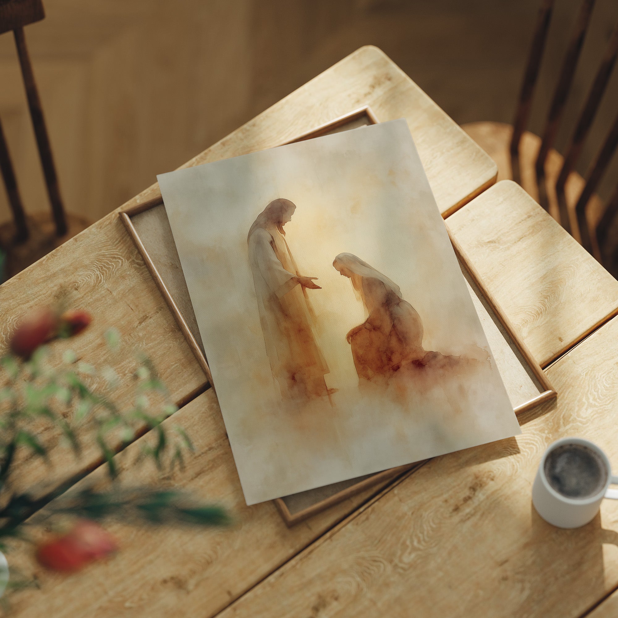 Sacred Moment In Golden Light