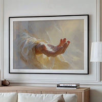 Open Palm Catches Radiant Light