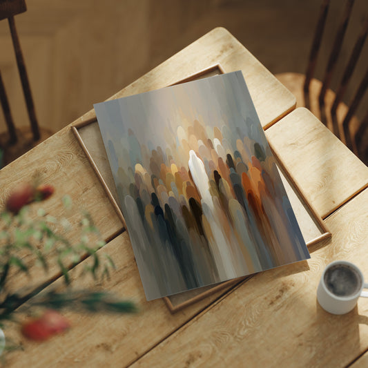 Figures Blurred By Morning Fog