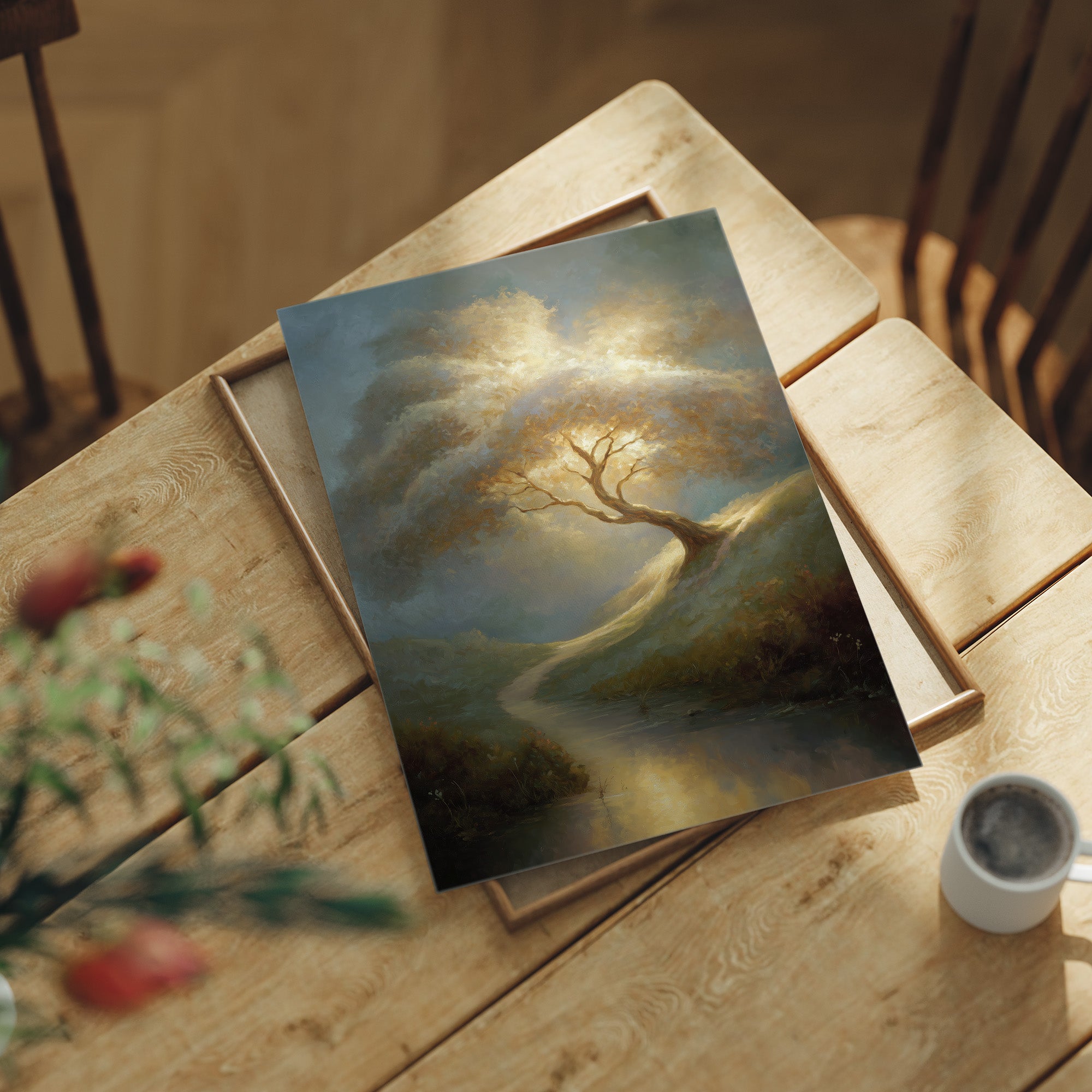 Ancient Oak Bends With Time