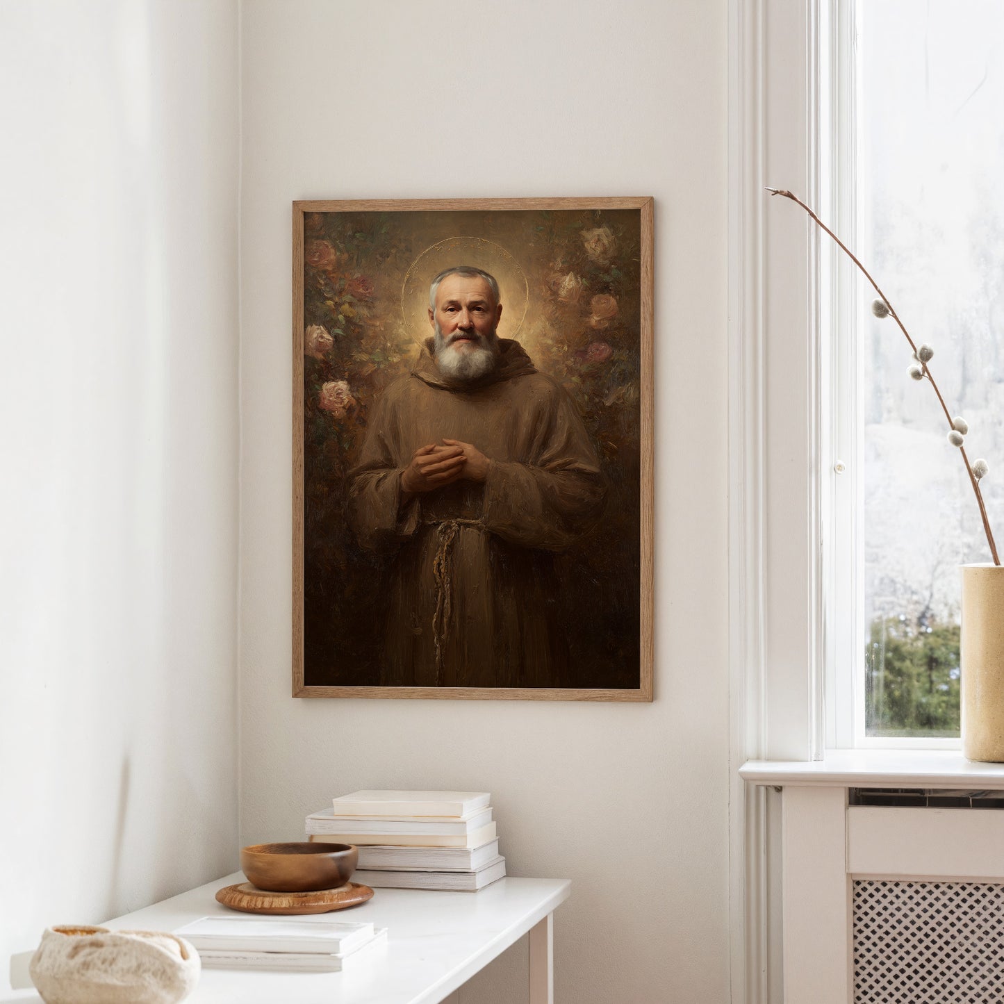 Sacred Art On Rustic Table